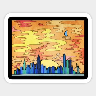 New York City Skyline Sticker